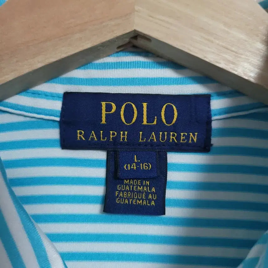 [BUNJANG] Polo Ralph Lauren Striped Polo Shirt (14-16) / (L) POLO 폴로랄프로렌 스트라이프 반팔 카라티 (14-16)