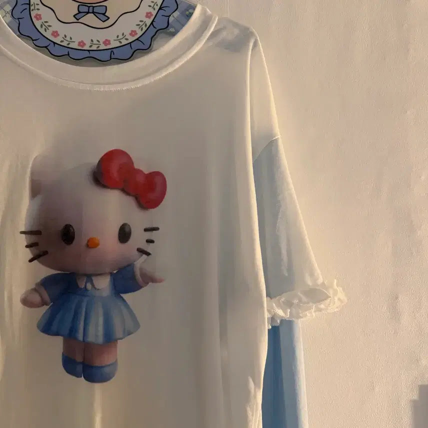 [BUNJANG] Kitty Vintage Long Sleeve T-shirt / 키티 긴팔티 빈티지