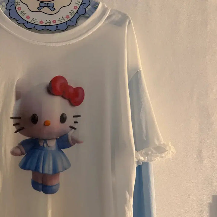 [BUNJANG] Kitty Vintage Long Sleeve T-shirt / 키티 긴팔티 빈티지