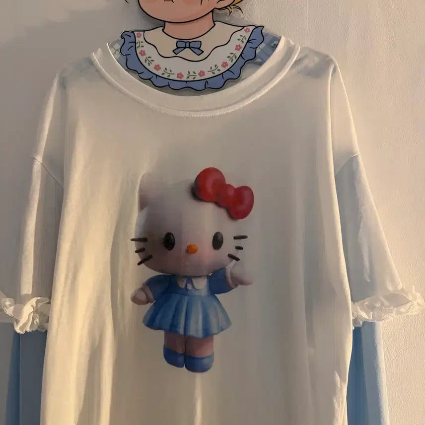 [BUNJANG] Kitty Vintage Long Sleeve T-shirt / 키티 긴팔티 빈티지