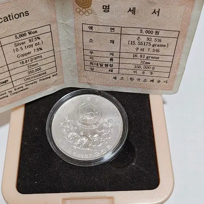 [SOLD OUT] (은화)한국 1988년 서울 올림픽 기념 주화(외국동전)