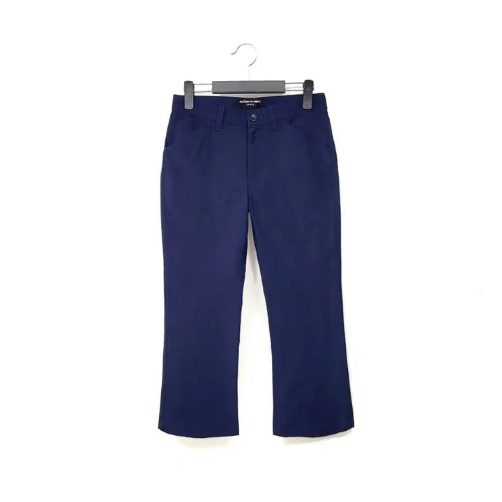 [BUNJANG] Comme des Garcons Tencel Navy Crop Semi-Wide Pants / +꼼데가르송 모+텐셀 네이비 크롭 세미 와이드 매장판 Y911