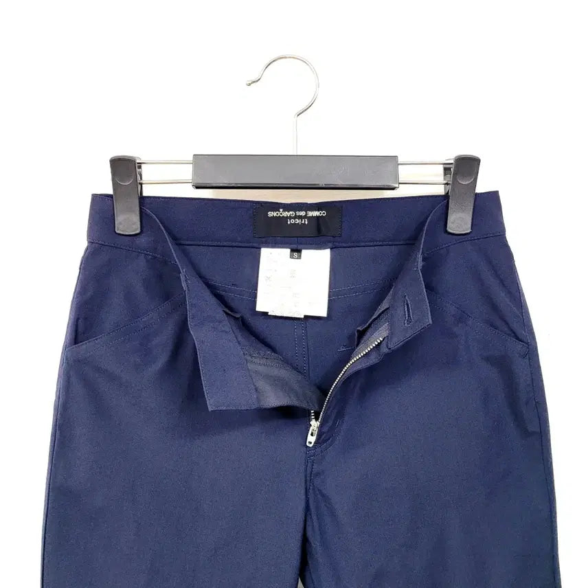 [BUNJANG] Comme des Garcons Tencel Navy Crop Semi-Wide Pants / +꼼데가르송 모+텐셀 네이비 크롭 세미 와이드 매장판 Y911
