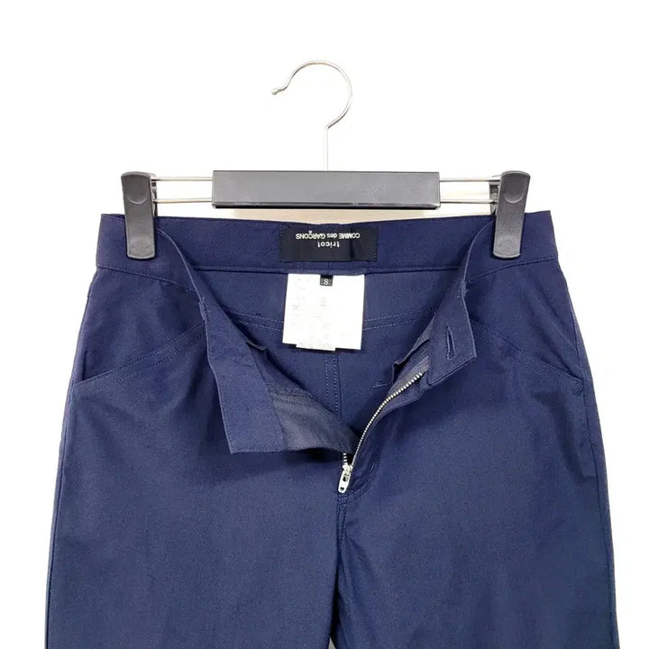 [BUNJANG] Comme des Garcons Tencel Navy Crop Semi-Wide Pants / +꼼데가르송 모+텐셀 네이비 크롭 세미 와이드 매장판 Y911