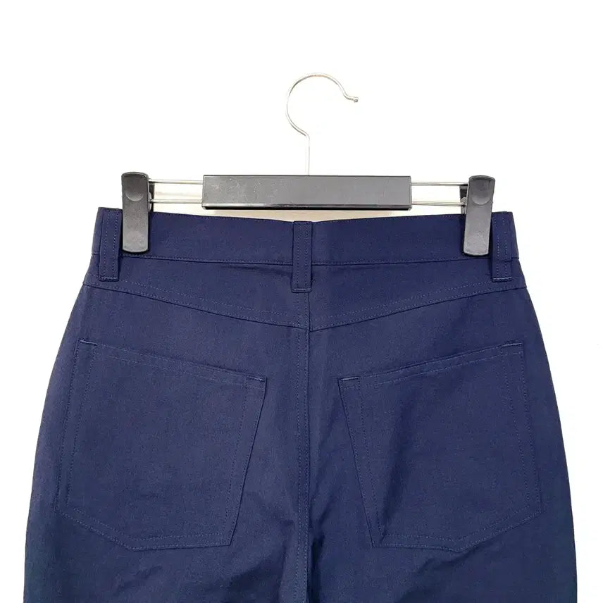 [BUNJANG] Comme des Garcons Tencel Navy Crop Semi-Wide Pants / +꼼데가르송 모+텐셀 네이비 크롭 세미 와이드 매장판 Y911