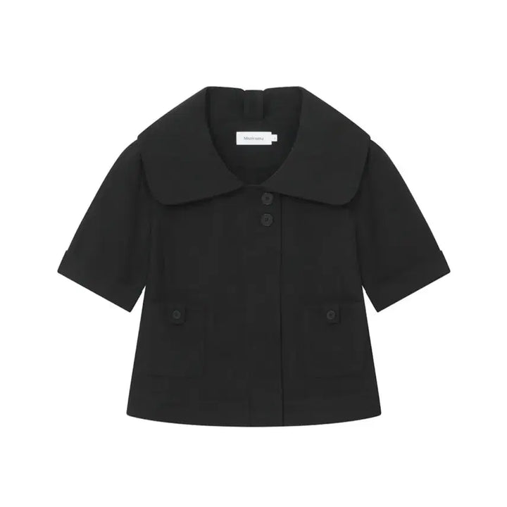 [BUNJANG] Miseki Seoul Rolled Button Short Sleeve Jacket / 미세키서울 Rolled button short sleeve jacket