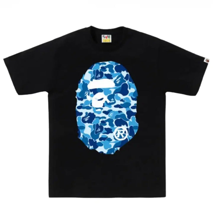 [BUNJANG] Bape Blue Camo Short Sleeve T-Shirt / Bape 베이프 블루 카모 반팔 티셔츠 블랙