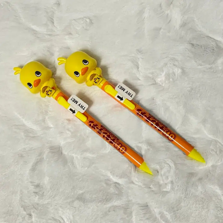 [BUNJANG] Hiyoko-chan Chicken Ramen Mechanical Pencil / 치킨라면 노랑 병아리 히요코짱 라면먹는 움직이는 샤프 펜