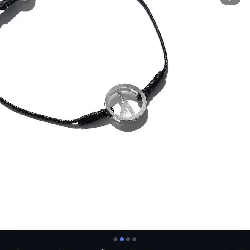 [BUNJANG] Peaceminusone Logo String Bracelet Black / 피스마이너스원 로고 팔찌