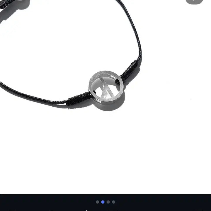 [BUNJANG] Peaceminusone Logo String Bracelet Black / 피스마이너스원 로고 팔찌