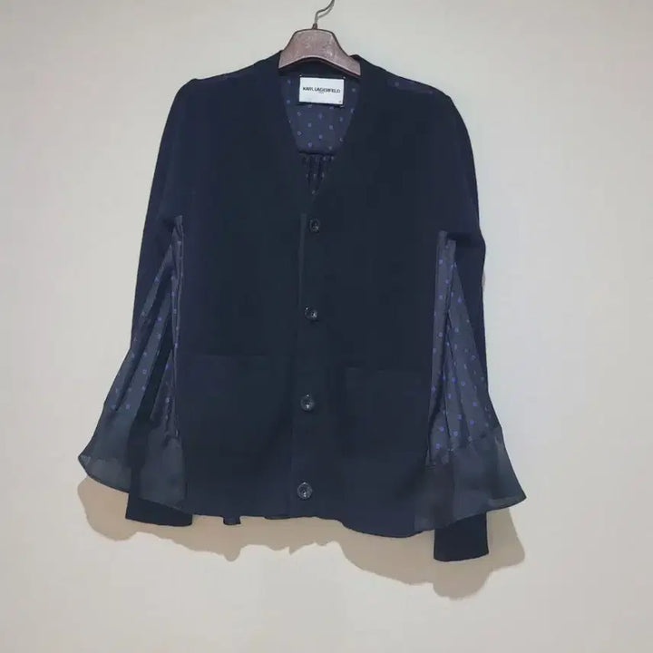 [BUNJANG] Karl Lagerfeld Black Cardigan Blouse / 칼 라거펠트 가디건 블라우스 블랙