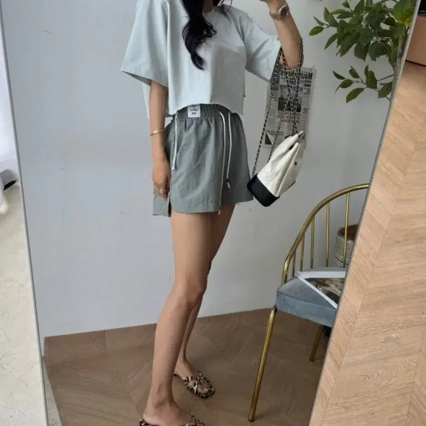 [BUNJANG] J.Fit Crop Pad Short Sleeve T-shirt / (새상품)제이핏 크롭 패드 반팔티 벨201 진바니 엔티크제이 벨201