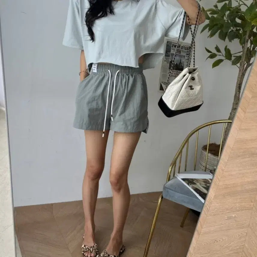 [BUNJANG] J.Fit Crop Pad Short Sleeve T-shirt / (새상품)제이핏 크롭 패드 반팔티 벨201 진바니 엔티크제이 벨201
