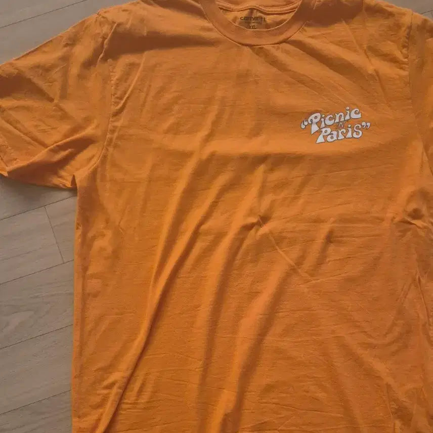 [BUNJANG] 칼하트 Picnic Paris 오렌지 반팔 티셔츠 2xl 실측 xl상태굿 / 칼하트 Picnic Paris 오렌지 반팔 티셔츠 2xl 실측 xl상태굿