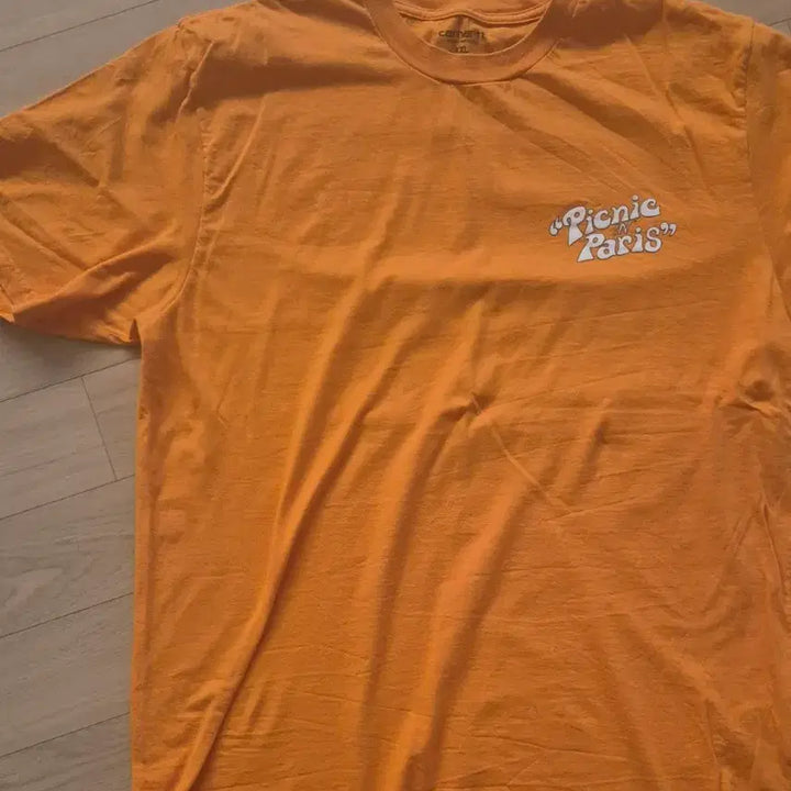 [BUNJANG] 칼하트 Picnic Paris 오렌지 반팔 티셔츠 2xl 실측 xl상태굿 / 칼하트 Picnic Paris 오렌지 반팔 티셔츠 2xl 실측 xl상태굿