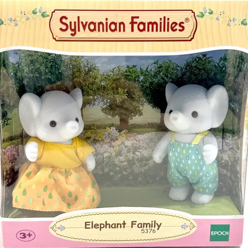 [BUNJANG] Sylvanian Families Elephant Mother Father Doll / 실바니안 엄마 아빠 코끼리 어른 코끼리 일괄