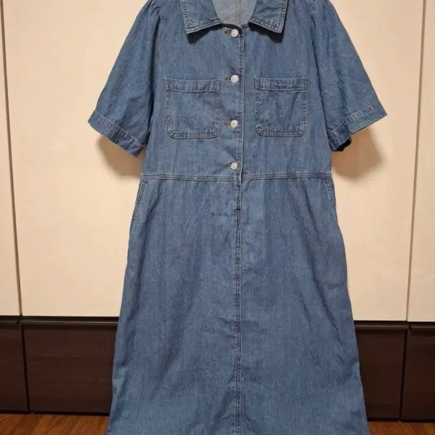 [SOLD OUT] 브레알 데님 셔츠 원피스   66사이즈
