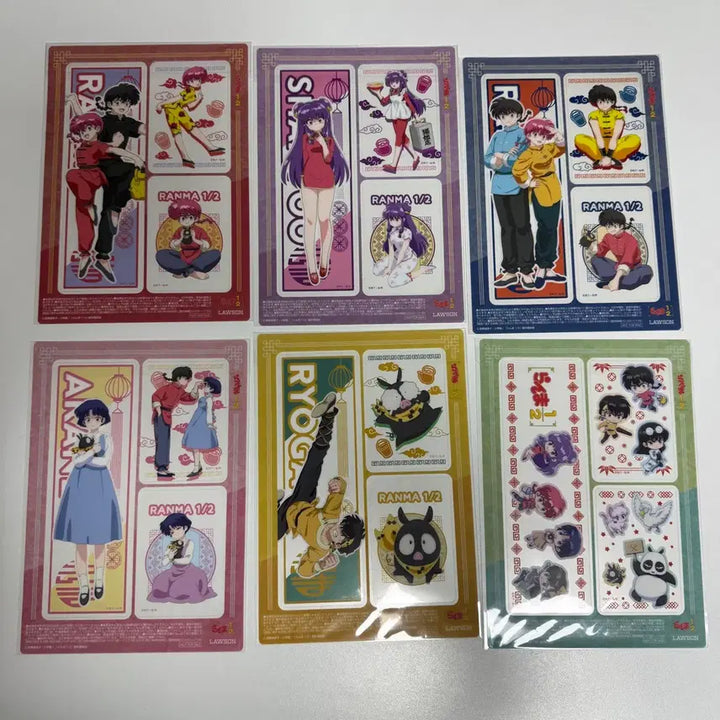 [BUNJANG] Ranma 1/2 Lawson Collaboration Card Set / 란마 1/2 로손 콜라보 카드 6종 세트