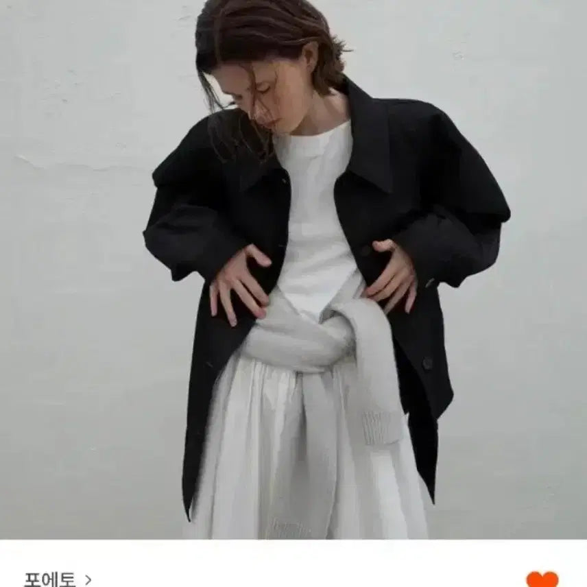 [BUNJANG] Poet Deep Blue Denim Half Coat / 포에토 하프 코트 딥블루 데님 Granger half coat (deep