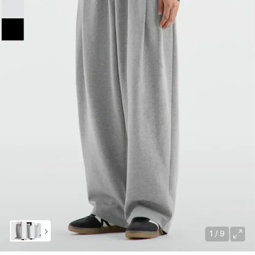 [BUNJANG] BRENSON Two-Tuck Wide Sweat Pants Gray L / 새제품@ BRENSON 투턱 와이드 스웨트 팬츠 그레이 L 브렌슨 브랜슨