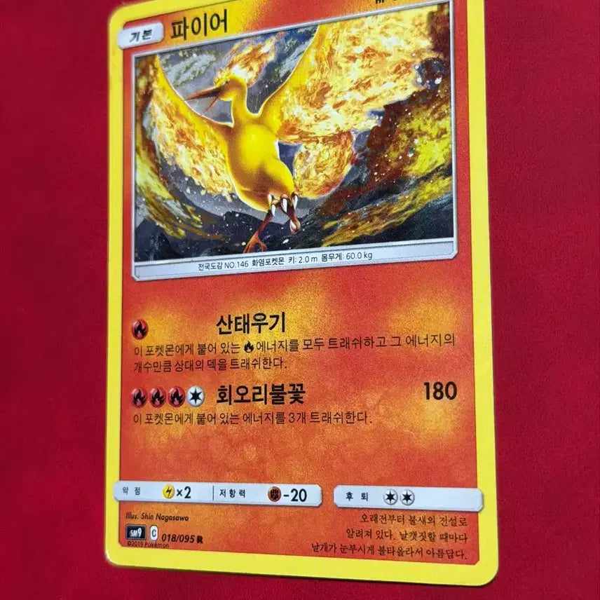 [BUNJANG] Pokemon Vintage Rare Holo Card (Fire) SM9 / 포켓몬 고전 희귀 홀로 카드 (파이어) sm9