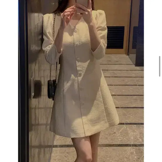 [BUNJANG] Dahlihotel Signiel Mini Tweed Dress / 새상품)달리호텔 자체제작 시그니엘 미니 트위드 원피스