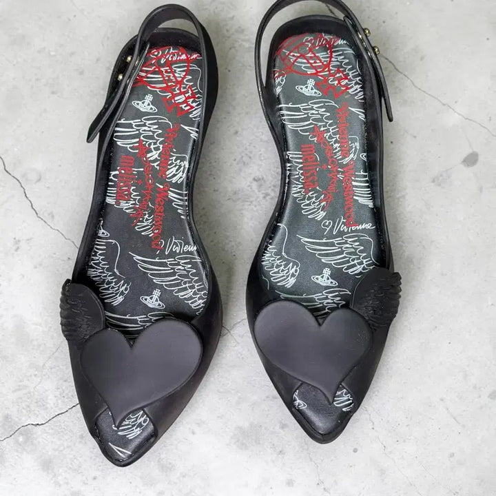 [BUNJANG] Vivienne Westwood x Melissa Wing Heart Heels (Size 39 / 245-250mm) / [정품] 비비안웨스트우드 x 멜리사 윙 하트 힐 (245~250)
