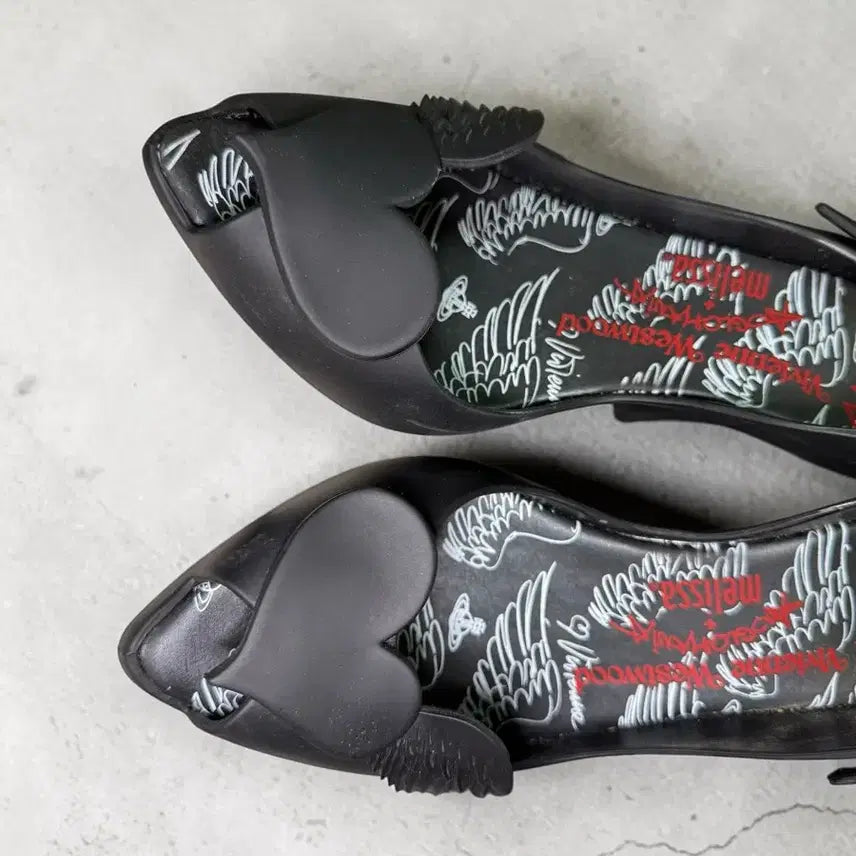 [BUNJANG] Vivienne Westwood x Melissa Wing Heart Heels (Size 39 / 245-250mm) / [정품] 비비안웨스트우드 x 멜리사 윙 하트 힐 (245~250)