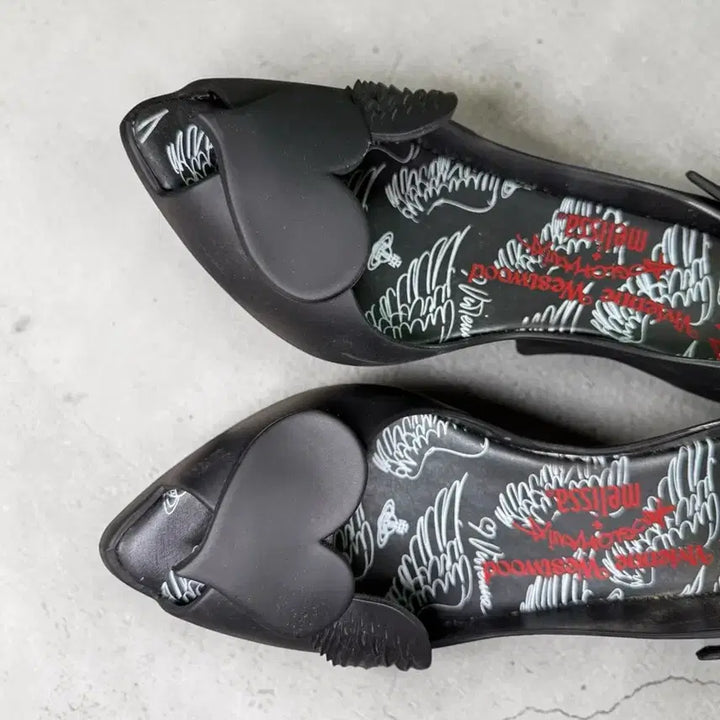 [BUNJANG] Vivienne Westwood x Melissa Wing Heart Heels (Size 39 / 245-250mm) / [정품] 비비안웨스트우드 x 멜리사 윙 하트 힐 (245~250)