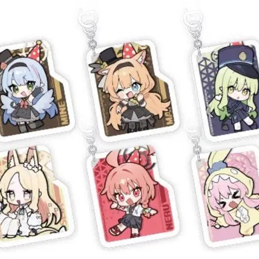 [BUNJANG] Blue Archive 4th Anniversary Mini Acrylic Keychain Set (10 Types) / 블루아카이브 4주년 버전 미니 아크릴 키링 10종 세트