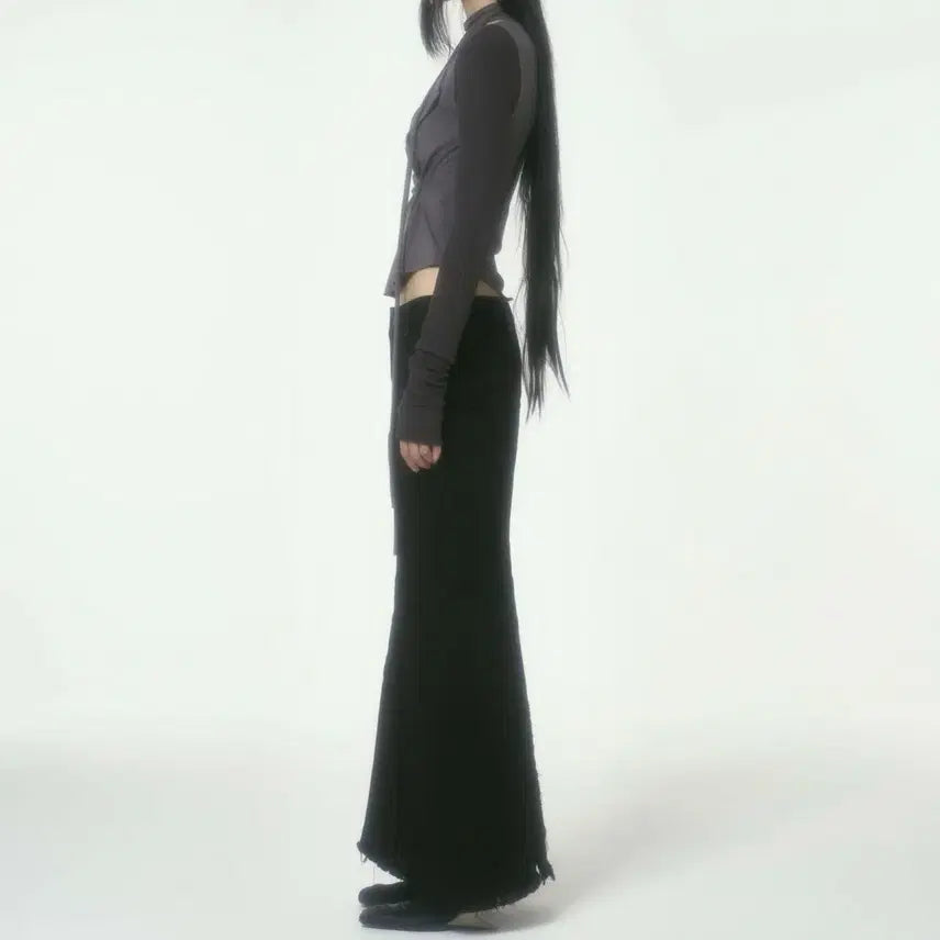 [BUNJANG] Bonne Washed Denim Skirt - Black / (2) 본네 워시드 데님 스커트 블랙 보헤미안서울