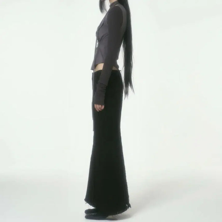 [BUNJANG] Bonne Washed Denim Skirt - Black / (2) 본네 워시드 데님 스커트 블랙 보헤미안서울