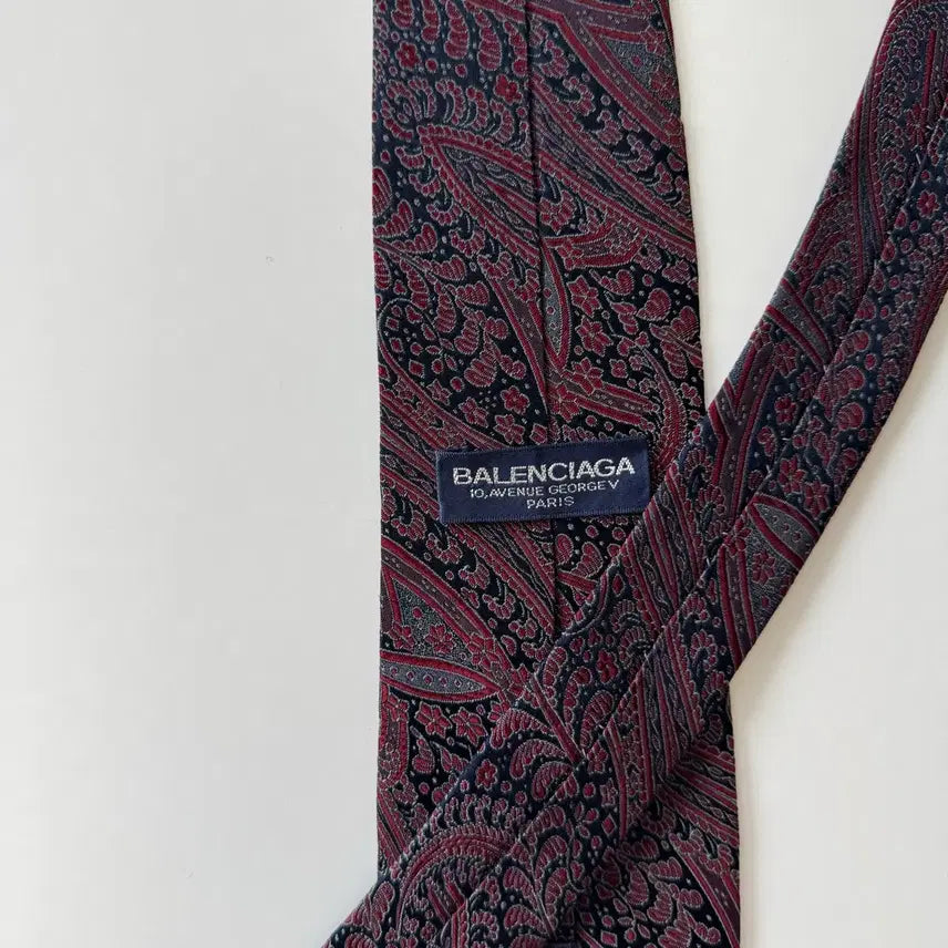 [SOLD OUT] BALENCIAGA 발렌시아가 정품 명품 페이즐리 넥타이 7.8cm