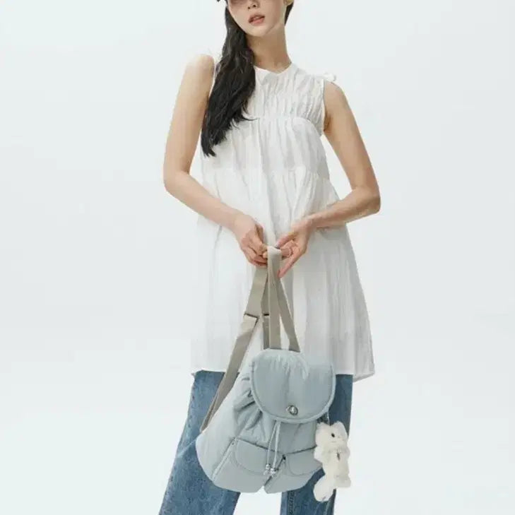 [BUNJANG] Oro Sheer Light Sleeveless Dress - Ice Pink / Oro 시어 라이트 슬리브리스 원피스_ice pink (라퍼지포우먼)