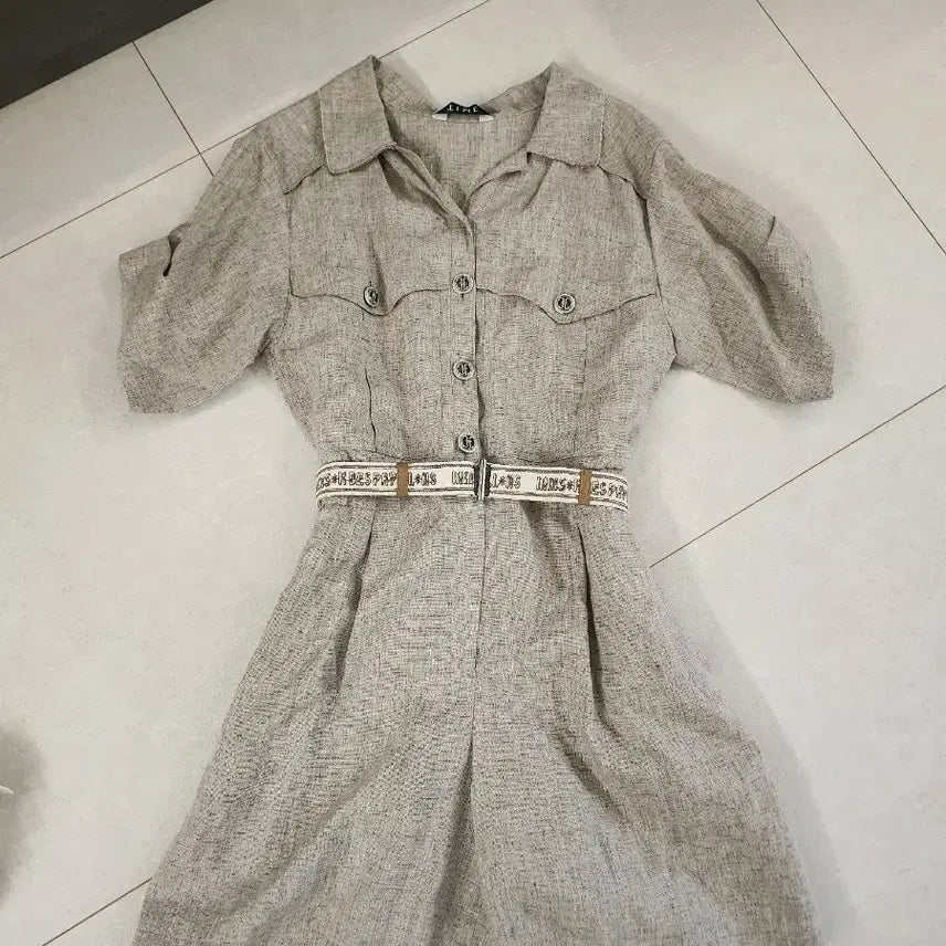 [BUNJANG] Hanseom Time Linen Jumpsuit / 한섬의류 타임 린넨 점프수트 90사이즈