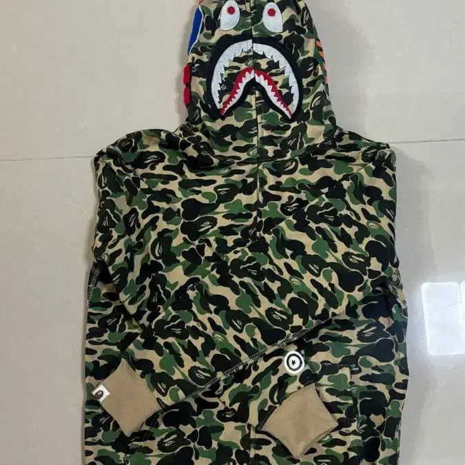 [SOLD OUT] 베이프 ABC 샤크 후드집업 그린 녹계 L