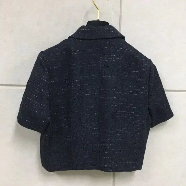 [SOLD OUT] JJ JIGOTT 지고트 네이비 크롭 반팔트위드자켓  플레어롱스커트 셋트