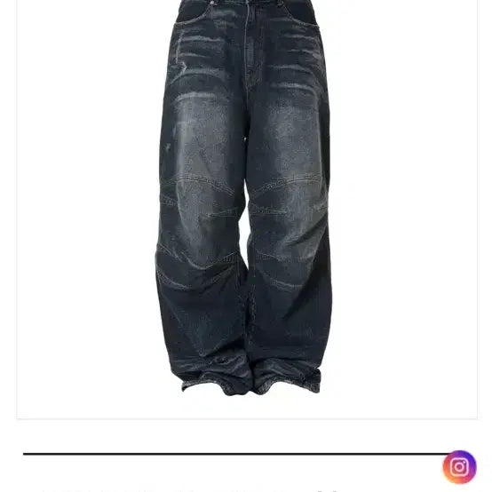 [BUNJANG] Live a Message Denim Pants / 리브어메세지 데님 팬츠