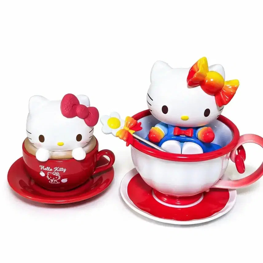 [BUNJANG] Hello Kitty Tea Cup Figure Bundle Set / 헬로키티 찻잔 피규어  키티 라떼 잔피규어  일괄