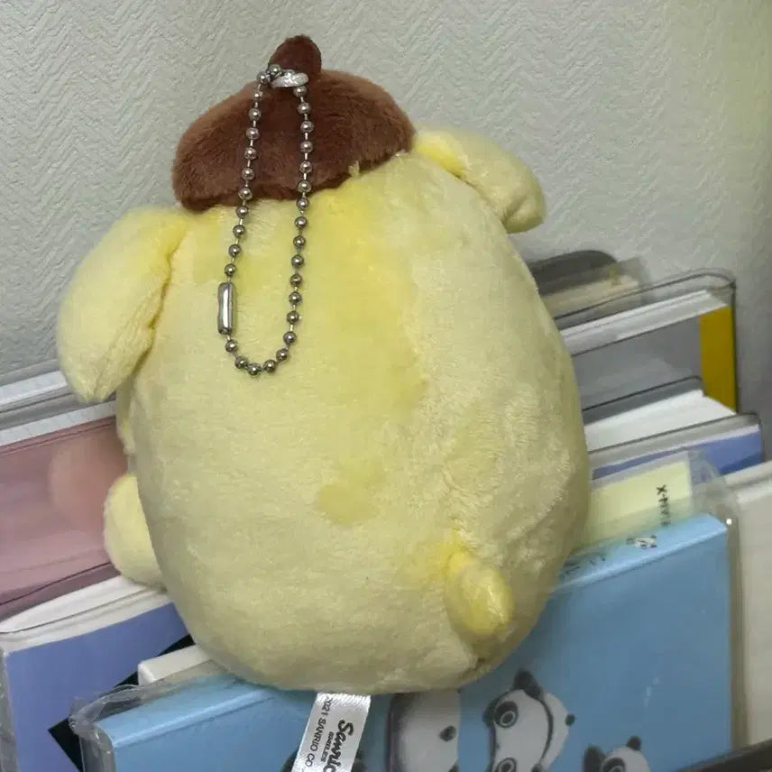 [BUNJANG] Sanrio Pompompurin Book Keyring Plush / 산리오 폼폼푸린 책 키링 인형