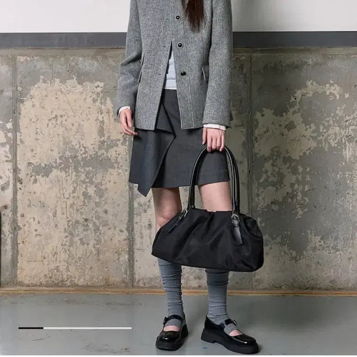[BUNJANG] Kuho Plus Shirring Hobo Bag - Black / 구호플러스 가방 Shirring Hobo Bag  Black