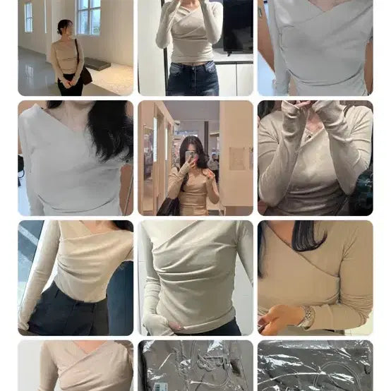 [BUNJANG] Pervit Rosanna Yeri-fit Wrap Silhouette Top / 퍼빗 제작 로잔나 여리핏 랩 실루엣 티 가내스라 제니오