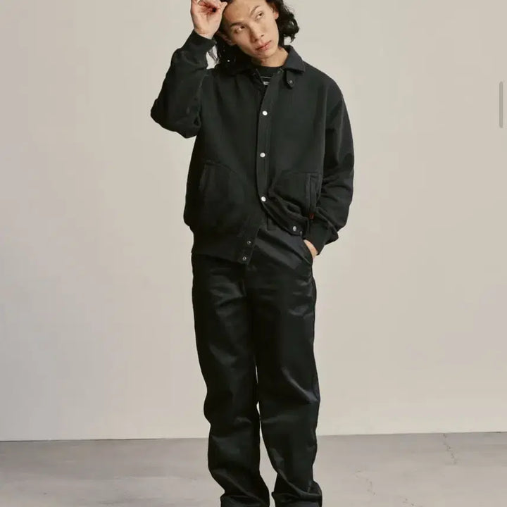 [BUNJANG] Universal Overall Snap Sweat Cardigan Vintage Black XL / [새상품] 유니버셜오버롤 스냅 스웻 가디건 빈티지블랙 XL