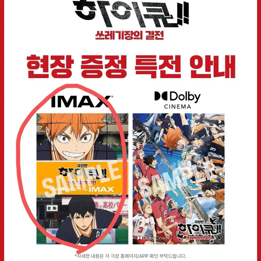 [SOLD OUT] 하이큐 극장판 쓰레기장의 결전 IMAX 포스터