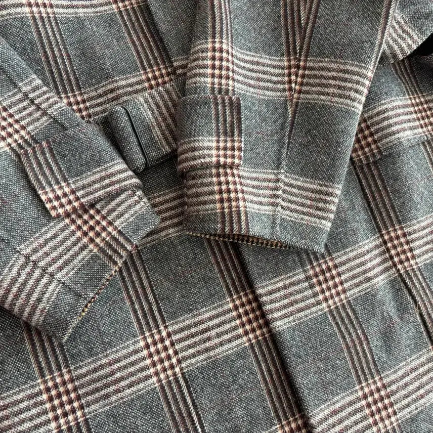 [BUNJANG] Solid Homme Check Balmacaan Coat / 솔리드옴므 체크 발마칸 코트 50(105)
