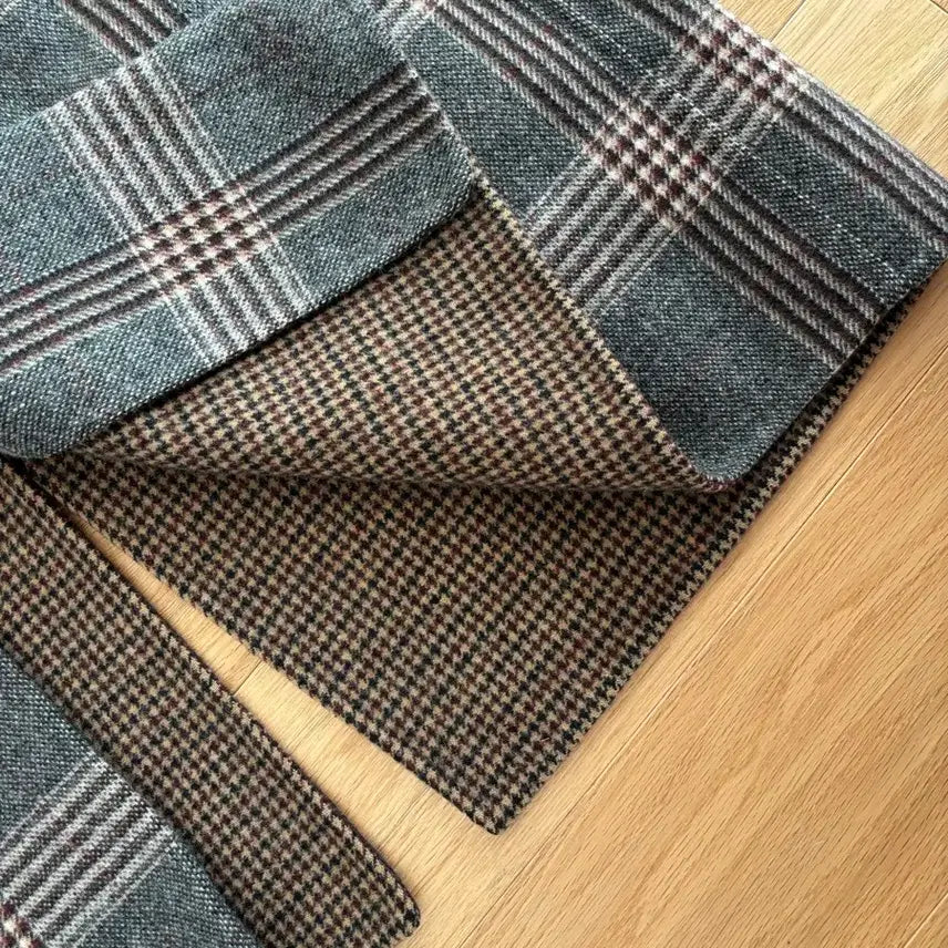 [BUNJANG] Solid Homme Check Balmacaan Coat / 솔리드옴므 체크 발마칸 코트 50(105)