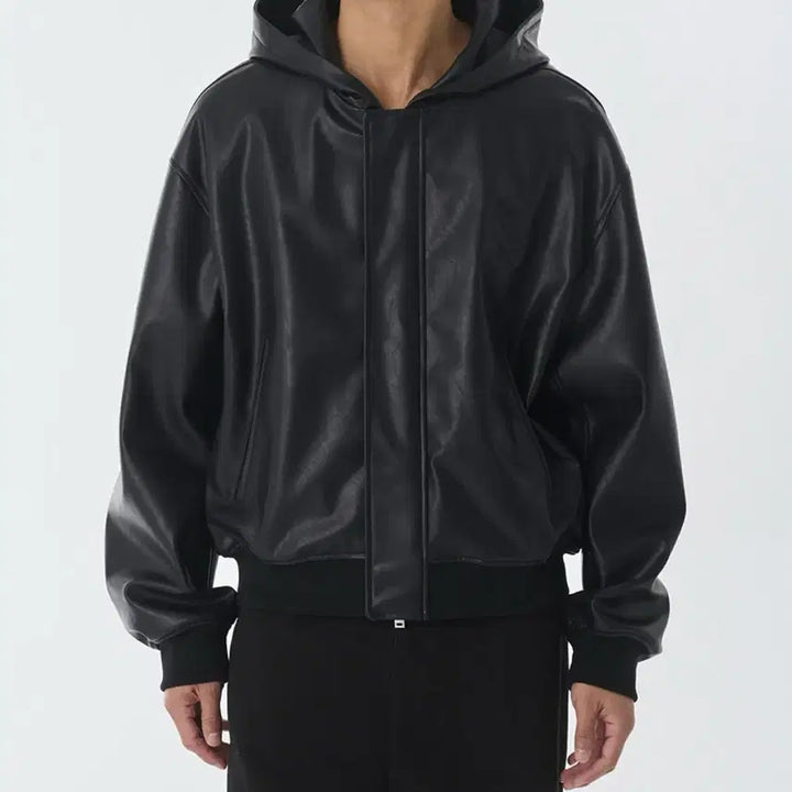 [BUNJANG] YEEZY JC-01 Hooded Leather Jacket 2XL / YEEZY JC-01 07 맛 후드 레더 자켓 2XL