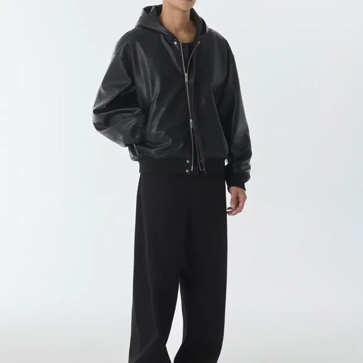 [BUNJANG] YEEZY JC-01 Hooded Leather Jacket 2XL / YEEZY JC-01 07 맛 후드 레더 자켓 2XL