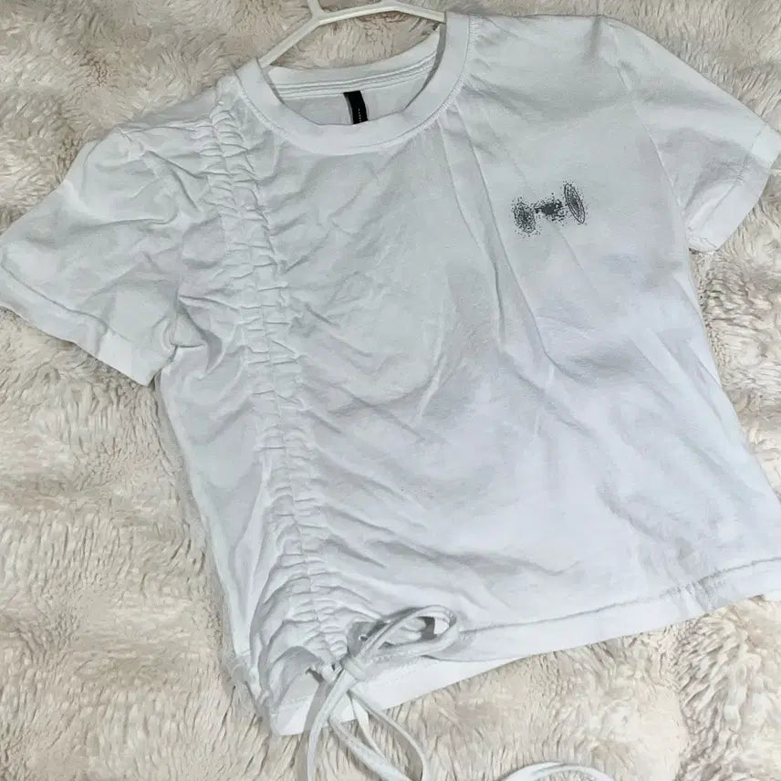 [BUNJANG] Flare Up Shirred Short Sleeve T-shirt / 플레어업 flare up 반소매 반팔 티셔츠 셔링 무신사