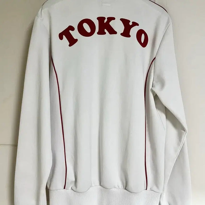 [BUNJANG] Adidas Tokyo Track Top Zip-up White Red 95 / 아디다스 트랙탑 도쿄 져지 집업 흰색 레드 95
